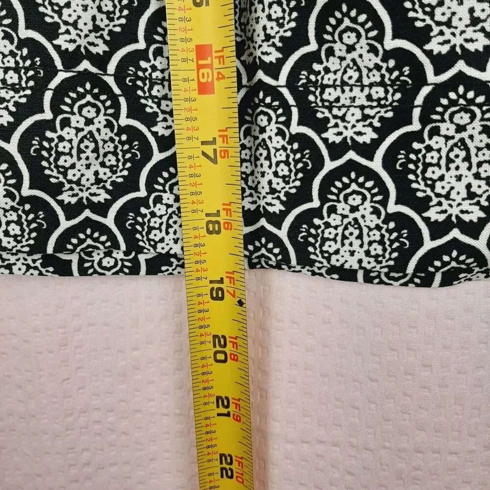 NEW Loft Ann Taylor Petites Linen Blend Skirt Zip Unlined Black and Ivory Sz 0P